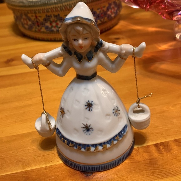 Vintage Lego Porcelian hand painted milk made Bell, EUC - Picture 5 of 12